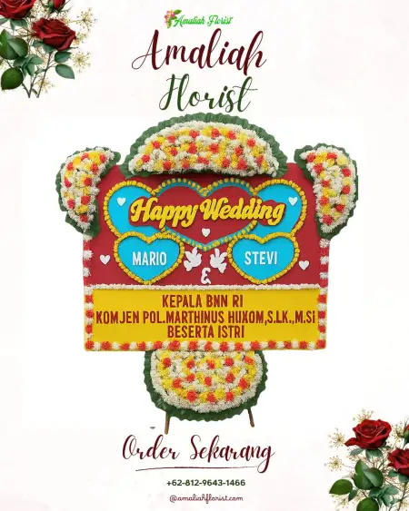 Papan Bunga Pernikahan Cigondang